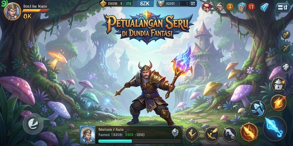 Screenshot gameplay 8ZK menunjukkan aksi petualangan yang mendebarkan.