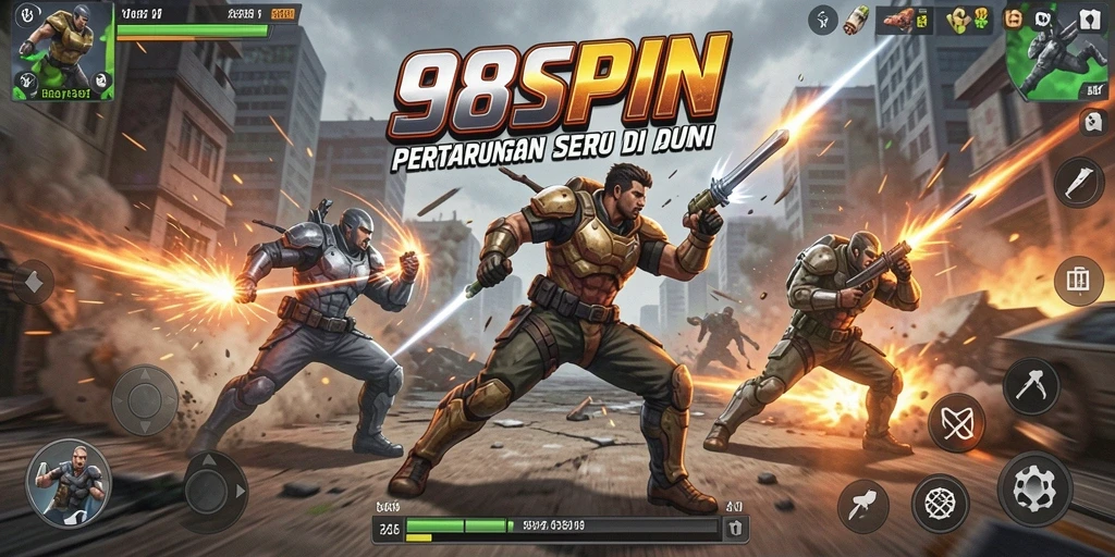 Tampilan seru gameplay 98SPIN yang menantang.