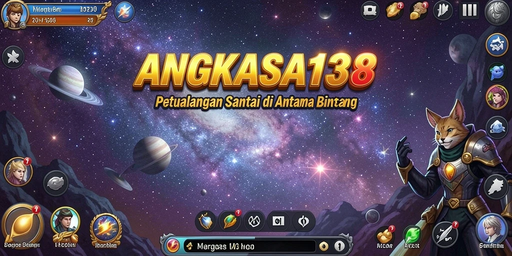 Menampilkan gameplay menarik di luar angkasa dengan warna-warna cerah.