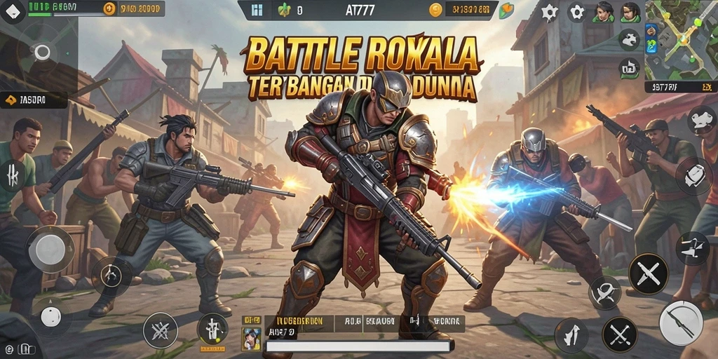 Gameplay seru dalam pertempuran Battle Royale AT777.