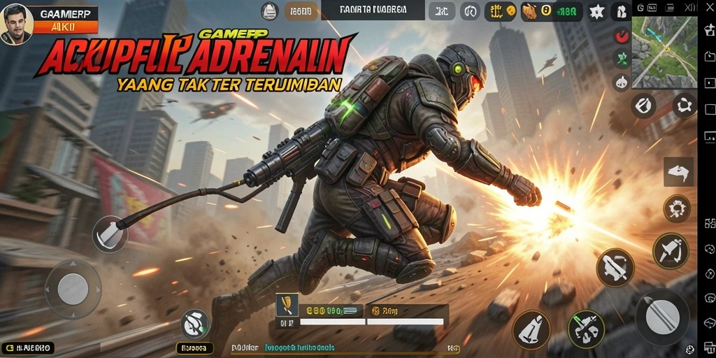 Tampilan gameplay GAMERP yang seru dan mendebarkan.
