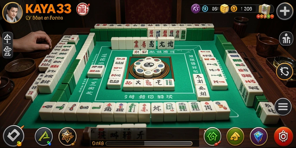 Tampilan menarik dari gameplay Mahjong di KAYA33.