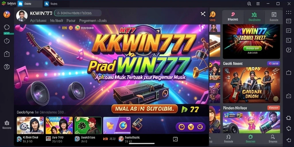 Tampilan gameplay KKWIN777 menunjukkan keseruan bermain musik dan karaoke.