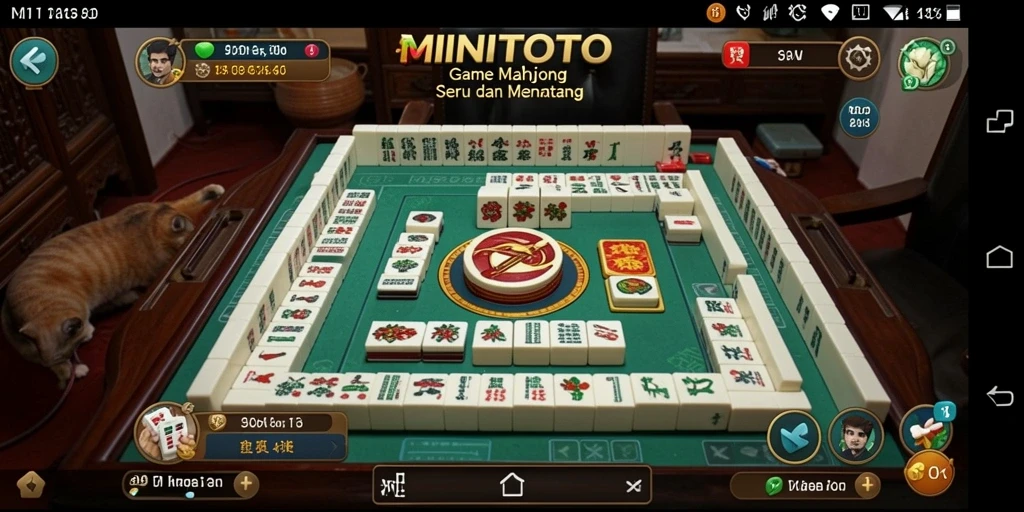 Tampilan gameplay seru dari MINITOTO dengan tantangan Mahjong.