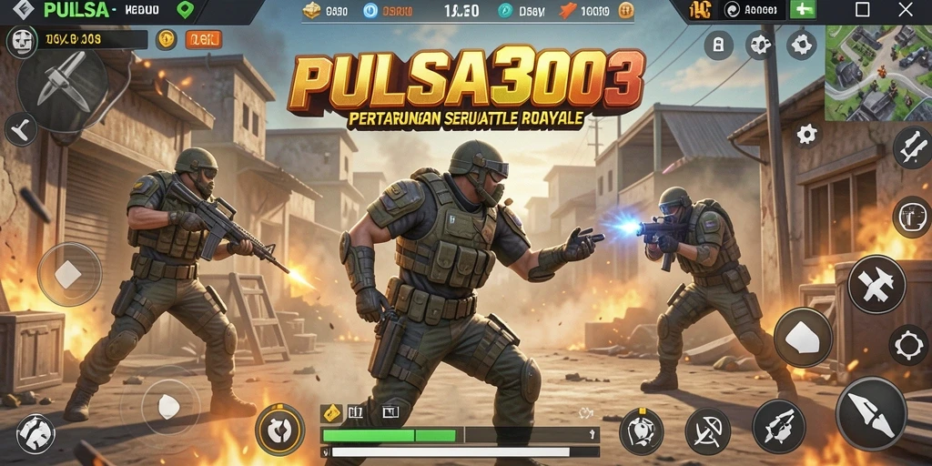 Gameplay Battle Royale yang intens dan mendebarkan dalam PULSA303.