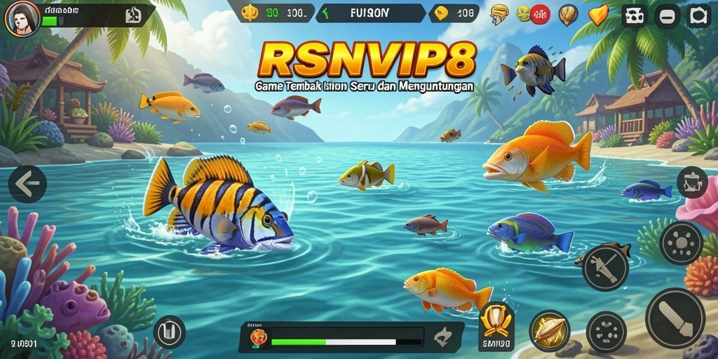 Screenshot gameplay Tembak Ikan RSNVIP8 yang penuh aksi dan seru.