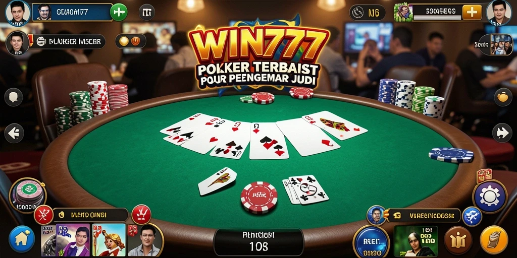 Tampilan menarik dari permainan Poker dalam WIN777.