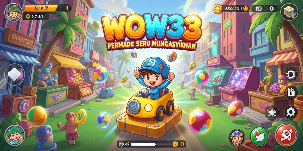 Screenshot WOW33 menunjukkan gameplay yang seru dan menegangkan di dunia Arcade.