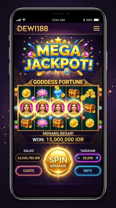 Tampilan utama aplikasi dewi188 di perangkat Android.