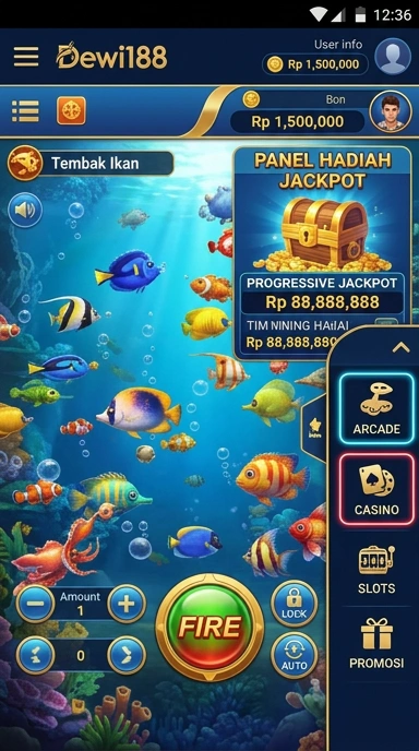 Fitur pencarian cepat pada aplikasi dewi188.